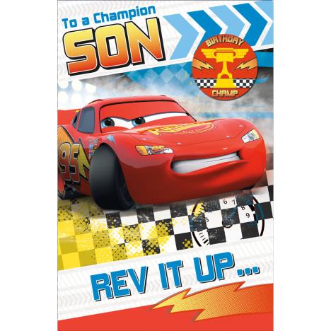 Champion Son Disney Cars Birthday Card With Badge £2.99